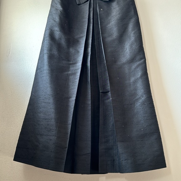 Ann Taylor 100% Raw Silk Strapless Bow Evening Dress - Picture 8 of 10